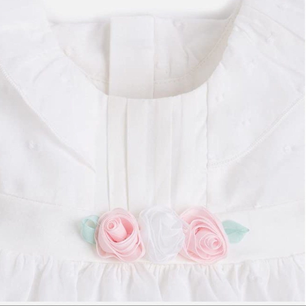 NWT Mayoral White Swiss Dot Infant Dress - Picture 2 of 6